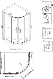 Veconi  Душевой уголок Rovigo RV-08B 100x90 – фотография-3