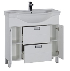 Aquanet Тумба с раковиной "Сити 90" белая (173384) – фотография-3