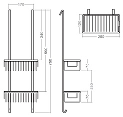 Roltechnik Подвесная полка для душа "SHELF UNI" – фотография-6