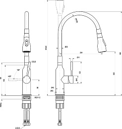Lemark Смеситель для кухни Expert LM5082S-Red красный/сталь – фотография-6