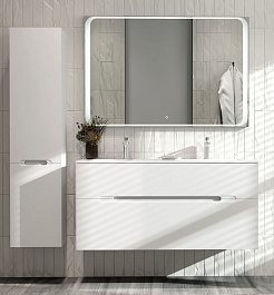 Jorno Тумба с раковиной Modul 100 белая глянцевая – фотография-5