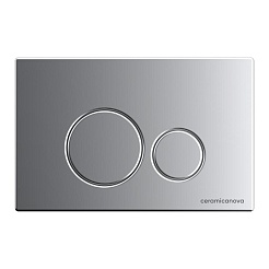 Ceramicanova Подвесной унитаз Balearica Rimless с шумоизоляционной панелью CN1000 с системой инсталляции Envision кнопка Round хром матовый – фотография-3