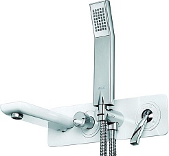 E.C.A. Смеситель для ванны Novita 104101130 встраиваемый белый/хром – фотография-1