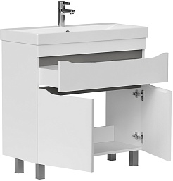 Volna Мебель для ванной Lake 80.2D.1Y L белая – фотография-5