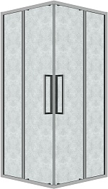 Grossman  Душевой уголок Cosmo 90x90x195 профиль хром стекло шиншилла – фотография-1