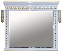 Misty Зеркало Мануэлла GOLD 120 белое/глянец – фотография-1