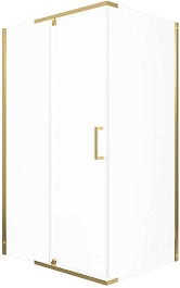Triton Душевой уголок Терра-Голд 120x90 стекло прозрачное профиль золото – фотография-1