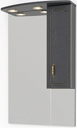 Какса-а Мебель для ванной Патина 65 черная с золотом – фотография-4