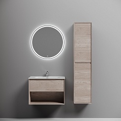 Sancos Тумба с раковиной Marmi 1.0 80 дуб галифакс натуральный раковина Grace 81 CN7012 – фотография-3