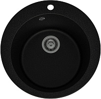 Teymi Мойка кухонная Lori Midi D51 кварцевая черная матовая