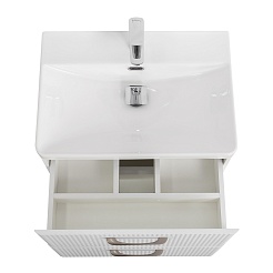 BelBagno Тумба с раковиной Due 60 подвесная Белый металлик – фотография-6