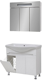 Ceruttispa Мебель для ванной Ломбардия 95 с корзиной с зеркальным шкафчиком – фотография-1