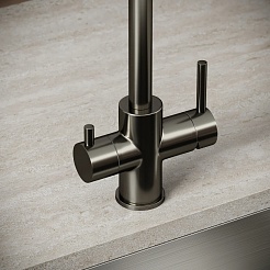 Sancos Смеситель для кухни Vela вороненая сталь SC4013GG – фотография-4