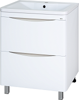 Misty Тумба с раковиной Атлантик 80 2 ящика белая