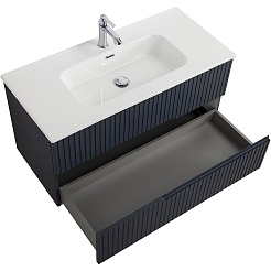 Cezares Тумба под раковину Duet-N 100 подвесная grafito – фотография-6