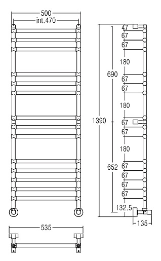 Margaroli Полотенцесушитель Sole 464-14 хром – фотография-2