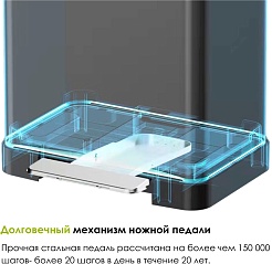 WeltWasser Ведро для мусора WW Lassy TG 12L серое матовое – фотография-6