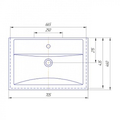 СанТа Тумба с раковиной Дублин 70, ящик – фотография-3
