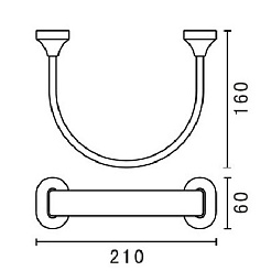 Art&Max Полотенцедержатель Ovale AM-4080 – фотография-2
