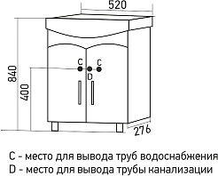 Mixline Мебель для ванной Формат 52 L белая – фотография-10