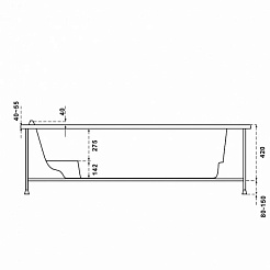Bas Акриловая ванна Мартиника 160х85 R – фотография-5