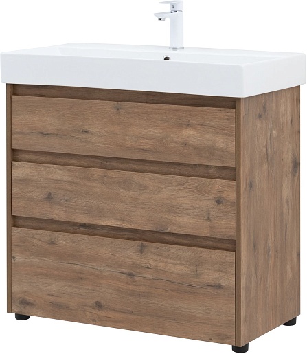 Aquanet Мебель для ванной Nova Lite 85 дуб рустикальный – картинка-5