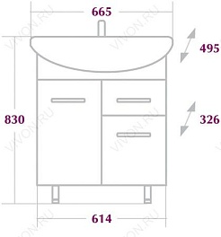 Onika Тумба с раковиной Стелла 65.12 – фотография-2