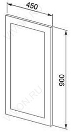 Aquanet Зеркало для ванной "Нота 45х90 лайт" (159094) – фотография-2