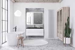 BelBagno Мебель для ванной Acqua 120 Bianco Lucido с раковиной BB1200/455-LV-ART-ALR-NERO – фотография-3