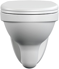 Cersanit Унитаз подвесной Delfi в комплекте с инсталляцией Black с сиденьем Trento с клавишей смыва хром глянцевый – фотография-3