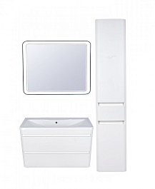 Style Line Мебель для ванной подвесная Атлантика 90, Люкс антискрейч, PLUS – фотография-10