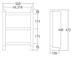 Margaroli Полотенцесушитель Sole 540S золото – фотография-2