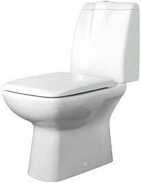 Керамин Унитаз-компакт "Квадро" 417284 белый – фотография-1