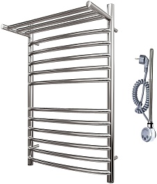 Point Полотенцесушитель электрический П11 500x800 PN05158SPE с полкой хром – фотография-1