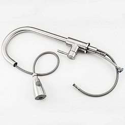 Frap Смеситель для кухни F60899-1 сатин – фотография-2