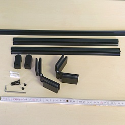 Teymi Шторка на ванну Anni 100x140 профиль черный матовый стекло тонированное – фотография-9