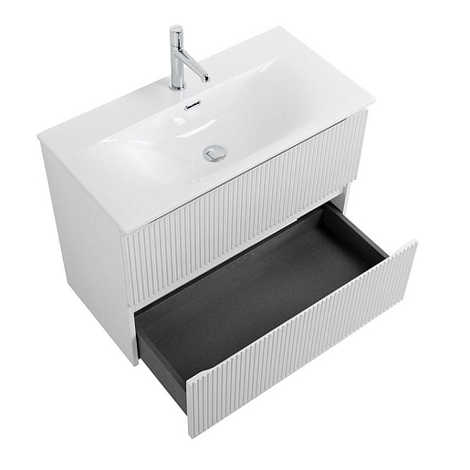 BelBagno Тумба с раковиной Uno mini 90 подвесная Bianco Opaco с раковиной BB-8099-3-90 – картинка-9