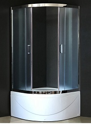 Royal Bath Душевой уголок 90/90 BK RB 90BK-C-CH с поддоном – фотография-1