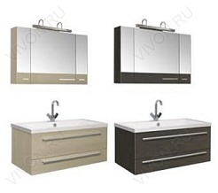 Aquanet Зеркальный шкаф "Нота/Тоника 100" камерино венге – фотография-2