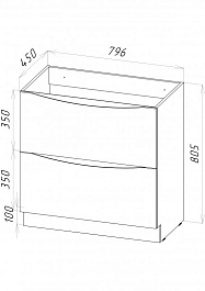 BelBagno Тумба с раковиной напольная MARINO 800 Bianco Lucido – фотография-2