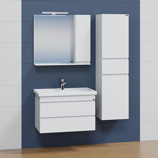 СанТа Мебель для ванной Марс 80 подвесная белая – фотография-2