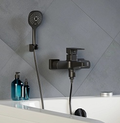 Mixline Смеситель для ванны и раковины 35k ML34-01 "Solo Black" чёрный – фотография-4