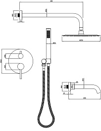 Milacio Душевая система Ultra MCU.150.SS нержавеющая сталь – фотография-9