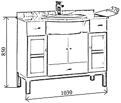 Interbano Тумба с раковиной "Boston 100" cerezo – фотография-5