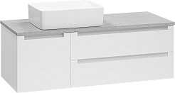 Brevita Тумба с раковиной Cargo 120 подвесная белая матовая – фотография-1