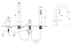Oliveeka Душевая система Y OL-669017-BG золотой матовый – фотография-2