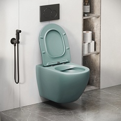 Grossman Унитаз подвесной Color GR-4411MNMS мятный матовый – фотография-9