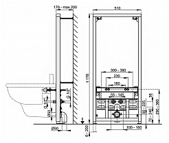 Alcaplast Система инсталляции для биде A105/1200 – фотография-2