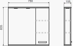 Comforty Мебель для ванной Марио 75 дуб темный – фотография-17