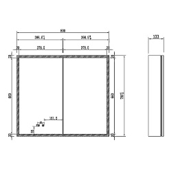Aquatek Зеркало-шкаф 80 AQ7803B-MLC с подсветкой петли BLUM – фотография-7